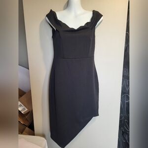 Charlotte Russe Elegant Black  Asymmetrical Dress, Size Medium